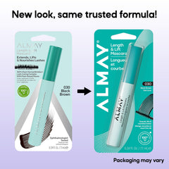 Almay before and after lashes demonstrating visible length and lift benefit
