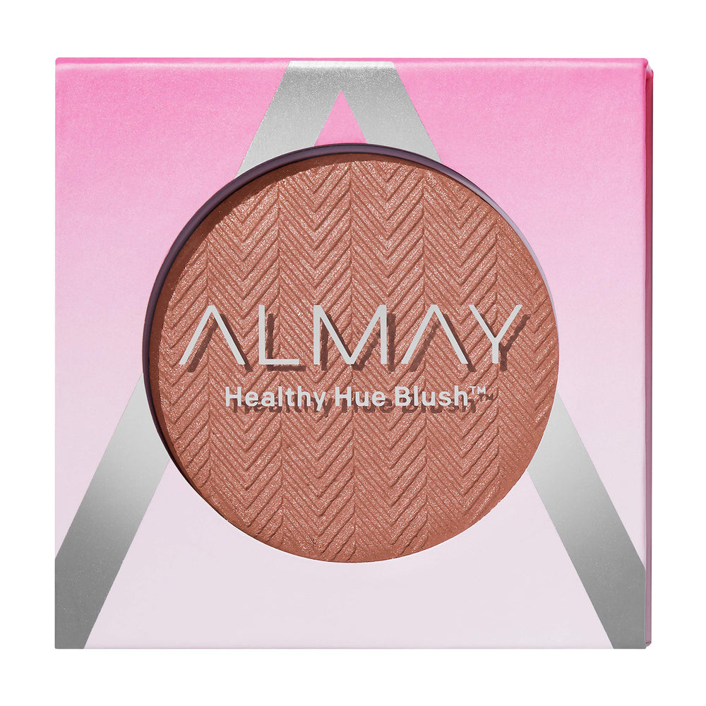 Almay front compact showing Nearly Nude shade and sleek packaging benefit