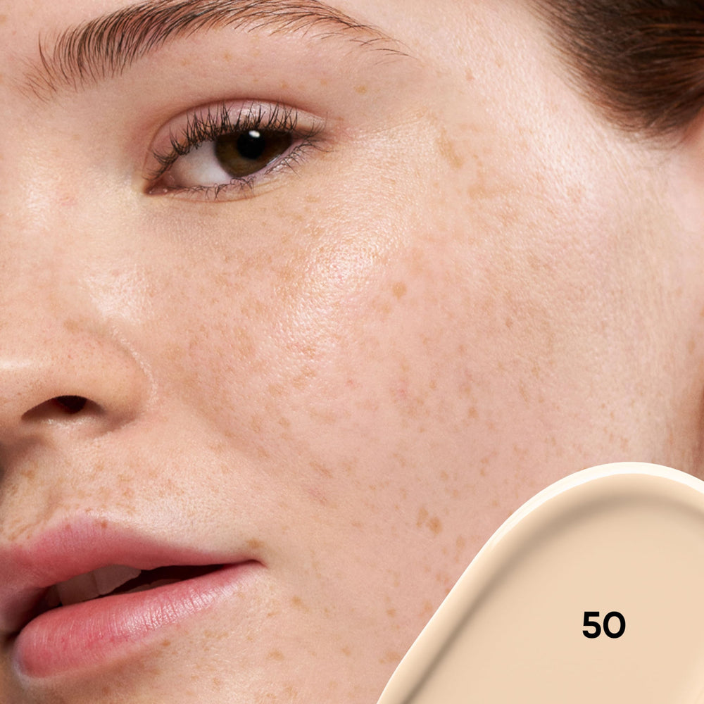 Almay concealer shade 050 swatches on arm showing neutral undertone match