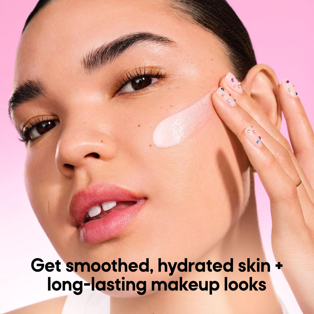 Almay creamy texture swatch showing hydration-rich formula for smoother skin