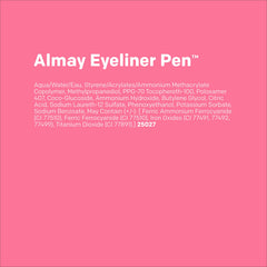 Almay eyeliner held in hand showing size and control for easy handling benefit