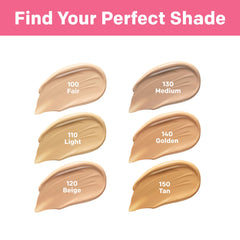 Almay applied on model showing even coverage and natural look benefit