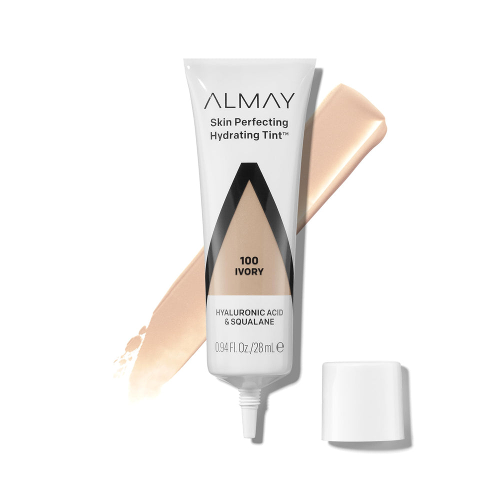 Almay front packaging showing tube and shade, lightweight coverage benefit