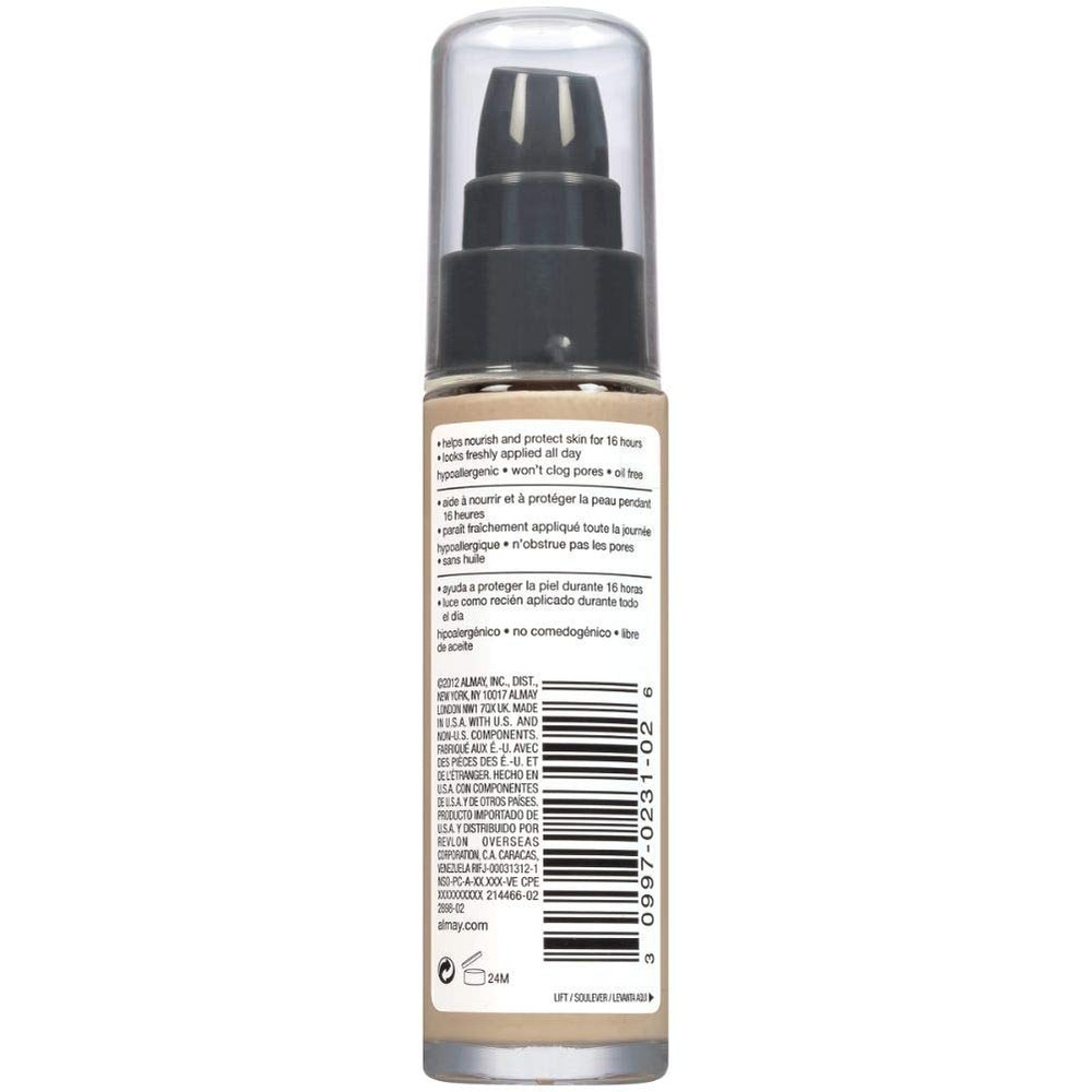 Woman wearing Almay 140 Buff foundation outdoors showing natural radiance