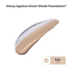 Almay pump dispensing foundation texture, demonstrating lightweight coverage and smooth spread