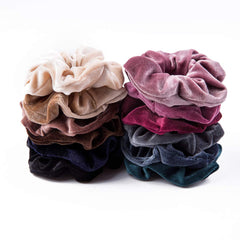 ALMHH single scrunchie side profile showing elastic and fabric comfort