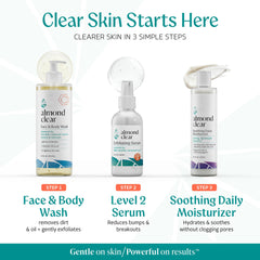Almond Clear used on buttocks in lifestyle shot to target ingrown hairs and dark spots