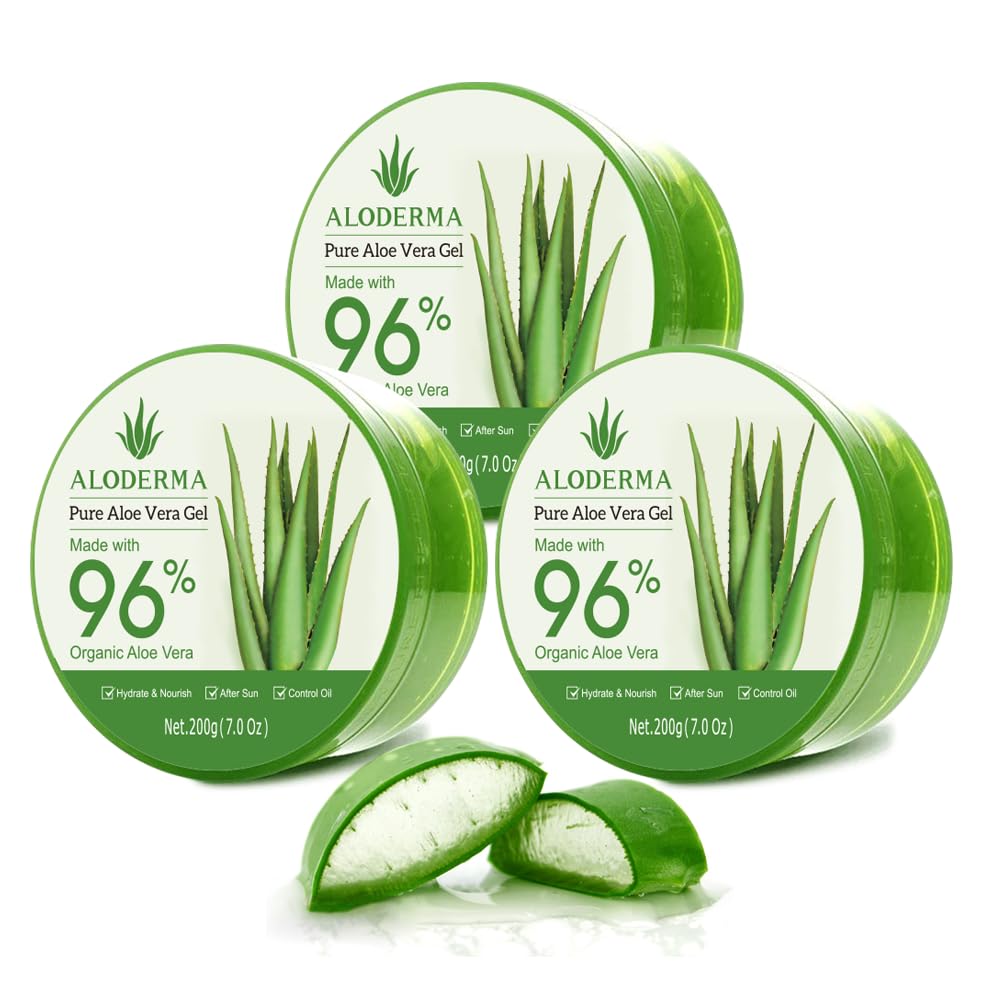 Aloderma front packaging showing jar and hygienic lid for quick hydration