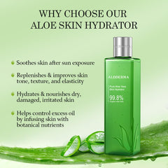 Aloderma label close-up highlighting organic certification and purity