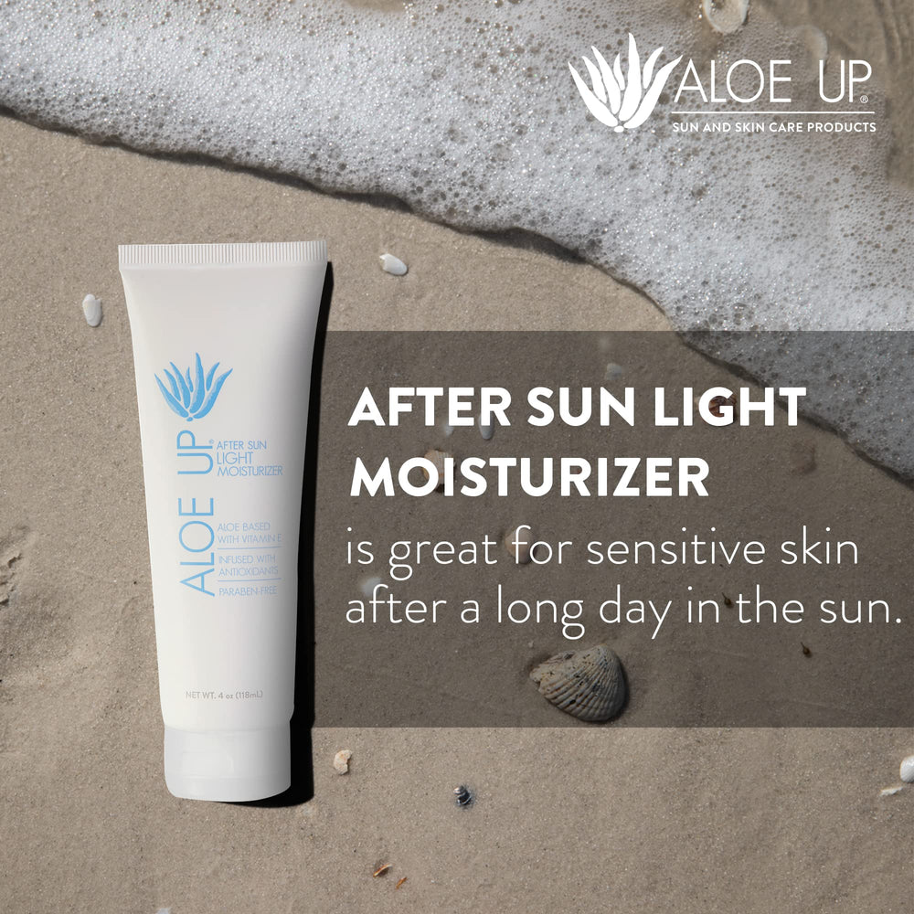 ALOE UP applied in hand showing lightweight finish and comfortable feel on skin