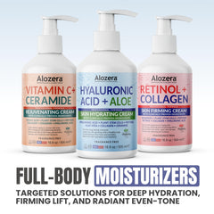 Alozera bottle next to sunscreen illustrating morning skincare layering benefit