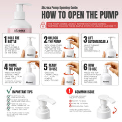 Alozera open cap pour detail showing easy-dispense practicality benefit