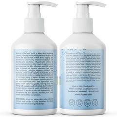 Hand holding Alozera bottle to show 16.9 oz scale and travel-friendly size