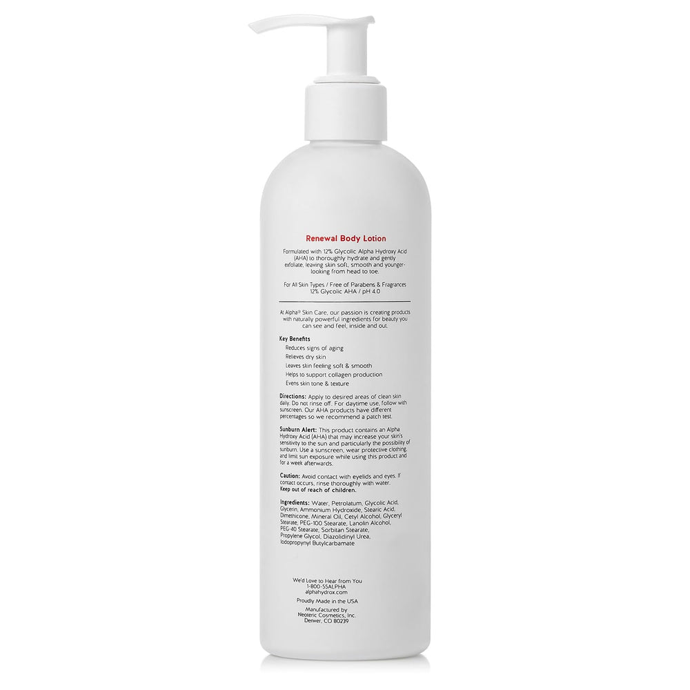 Alpha product staged beside bath and plant, evokes daily routine and skin renewal benefit