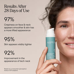 Alpyn Super Sculpt Serum in hand showing 1.7 oz scale for dosage clarity