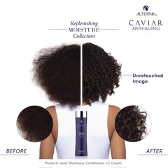 Alterna caviar mini held in hand for scale showing compact travel and portability benefit