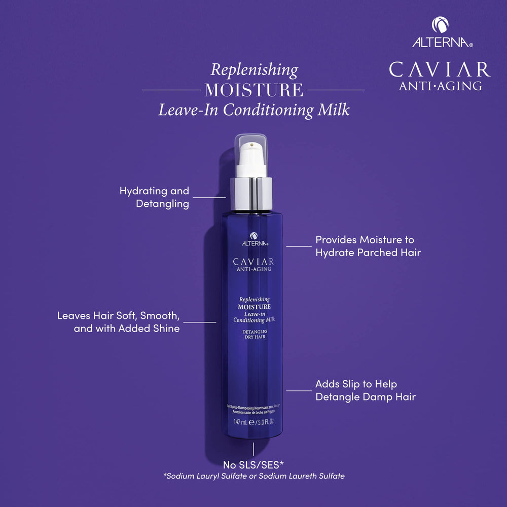 Alterna mist spraying into wet hair showing lightweight application and detangling benefit