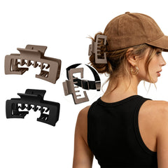 amader front packaging showing two hat-friendly claw clips and convenient colors