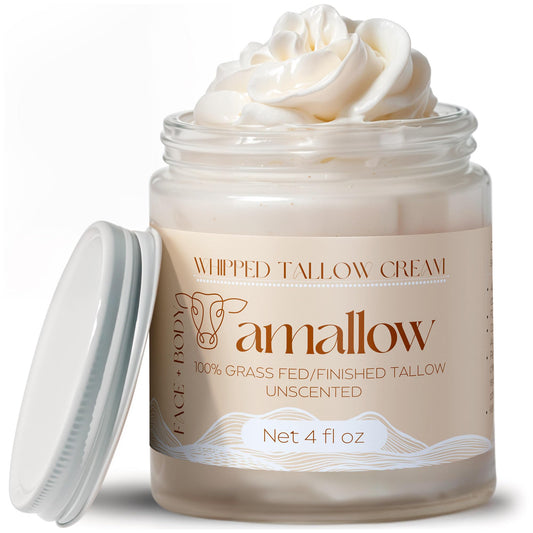Amallow jar front view showing clean label and unscented moisturizer benefit