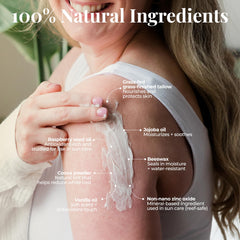 Amallow ingredients display with oils and cocoa showing nourishing benefits