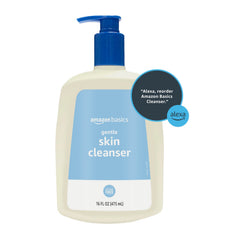Amazon Basics ingredient label closeup highlighting non‑alkaline formula