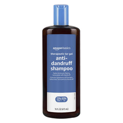Amazon Basics front packaging showing therapeutic tar gel and usage benefit