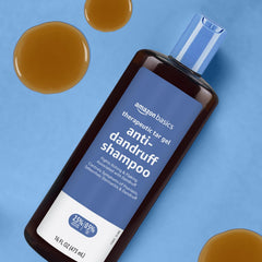 Amazon Basics shampoo in use on wet hair showing effective lathering