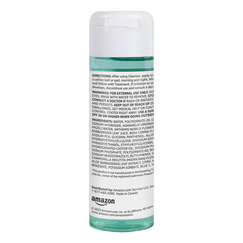 Amazon Basics label close-up highlighting ingredient focus and product info