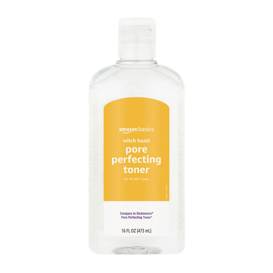 Amazon Basics front bottle view showing label and size benefit