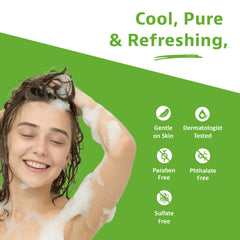Amazon Essentials close-up of shampoo foam texture illustrating gentle lather and conditioning