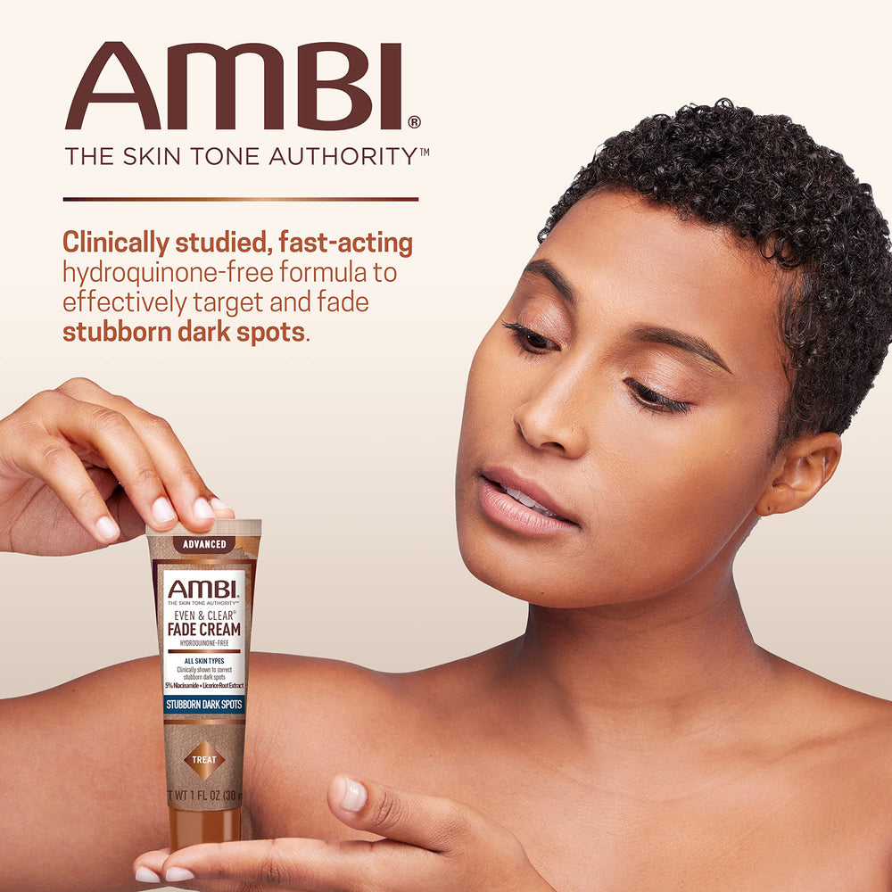 Ambi cream texture closeup highlighting smooth consistency for gentle, even application