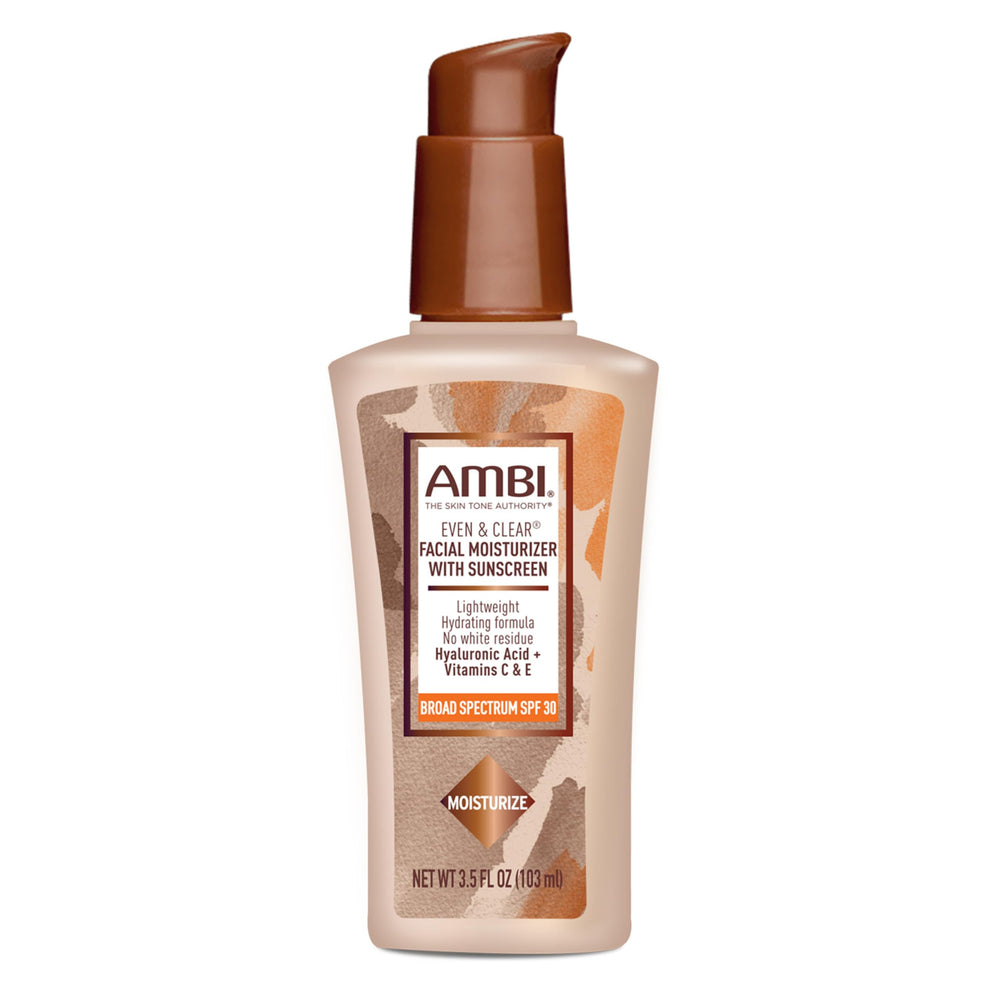 Ambi front packaging shows SPF 30 and moisturizing benefits