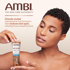 Ambi cream texture close-up highlighting smooth hydrating consistency