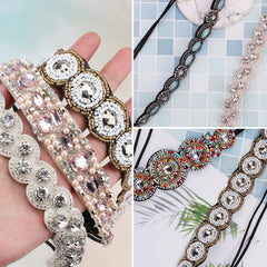 AMCAMI headband held in hand to show compact size and stretch