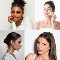 AMCAMI side profile of headband on model showing comfortable fit