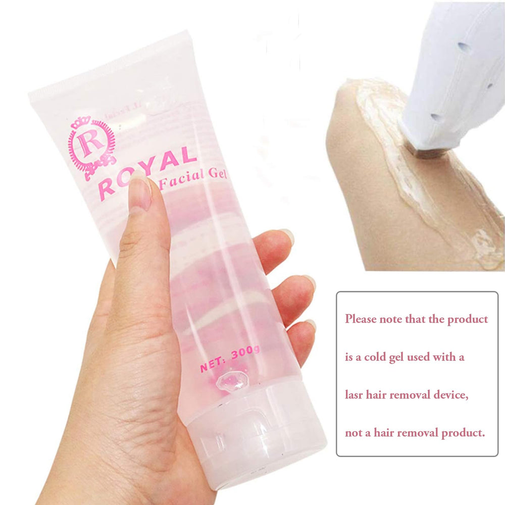 Amelar gel texture close-up showing smooth clear gel for easy device glide