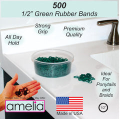 Amelia Beauty container open with organized green bands for clean storage and quick access