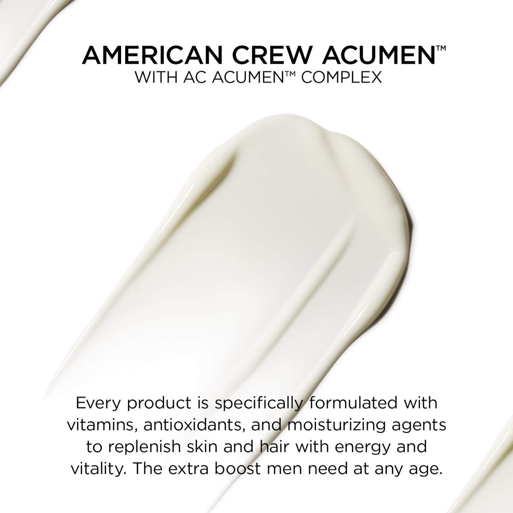 American Crew in bathroom setting portraying routine use and groomed appearance