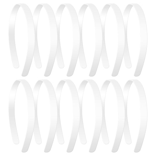 Amersumer front view of 12-pack headbands showing value and clean white finish