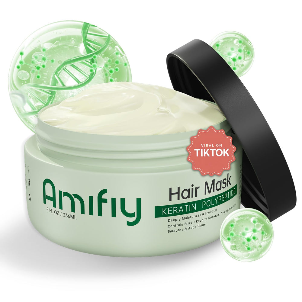 Amifiy jar front packaging showing product and benefit of deep repair