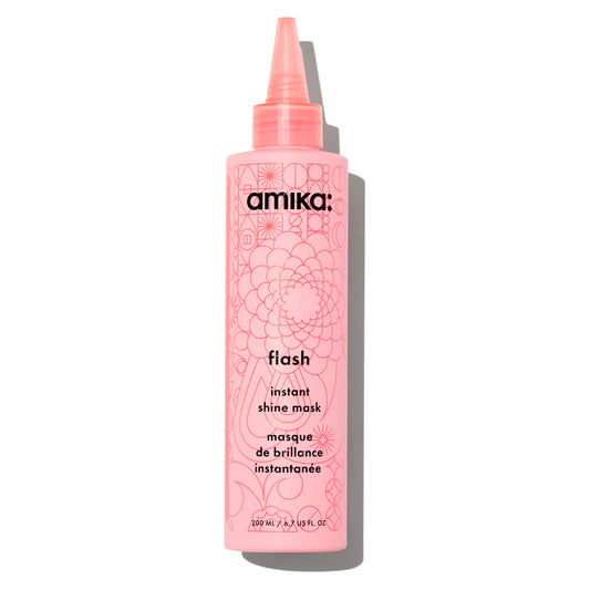 amika flash instant shine mask front packaging showing product name and size benefit: fast shine