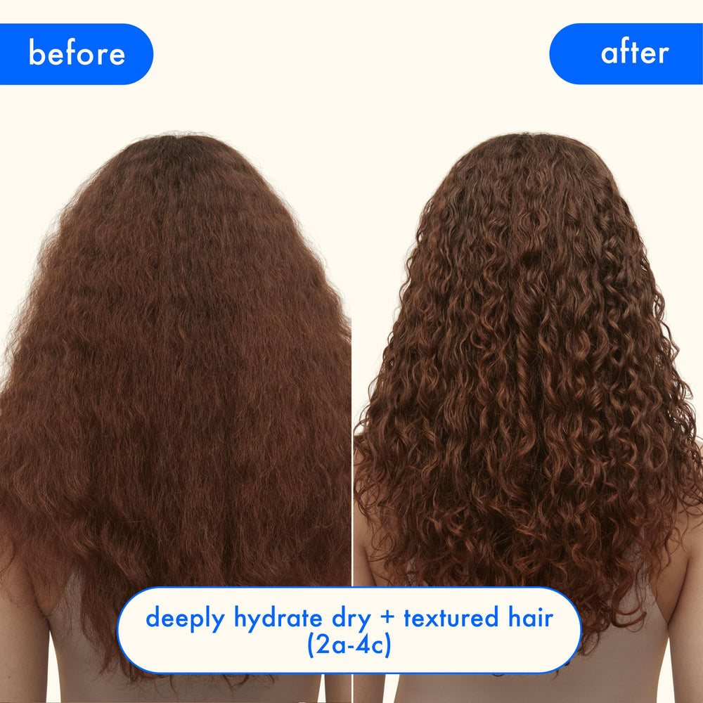 Amika cream texture swatch showing rich hydration for dry hair