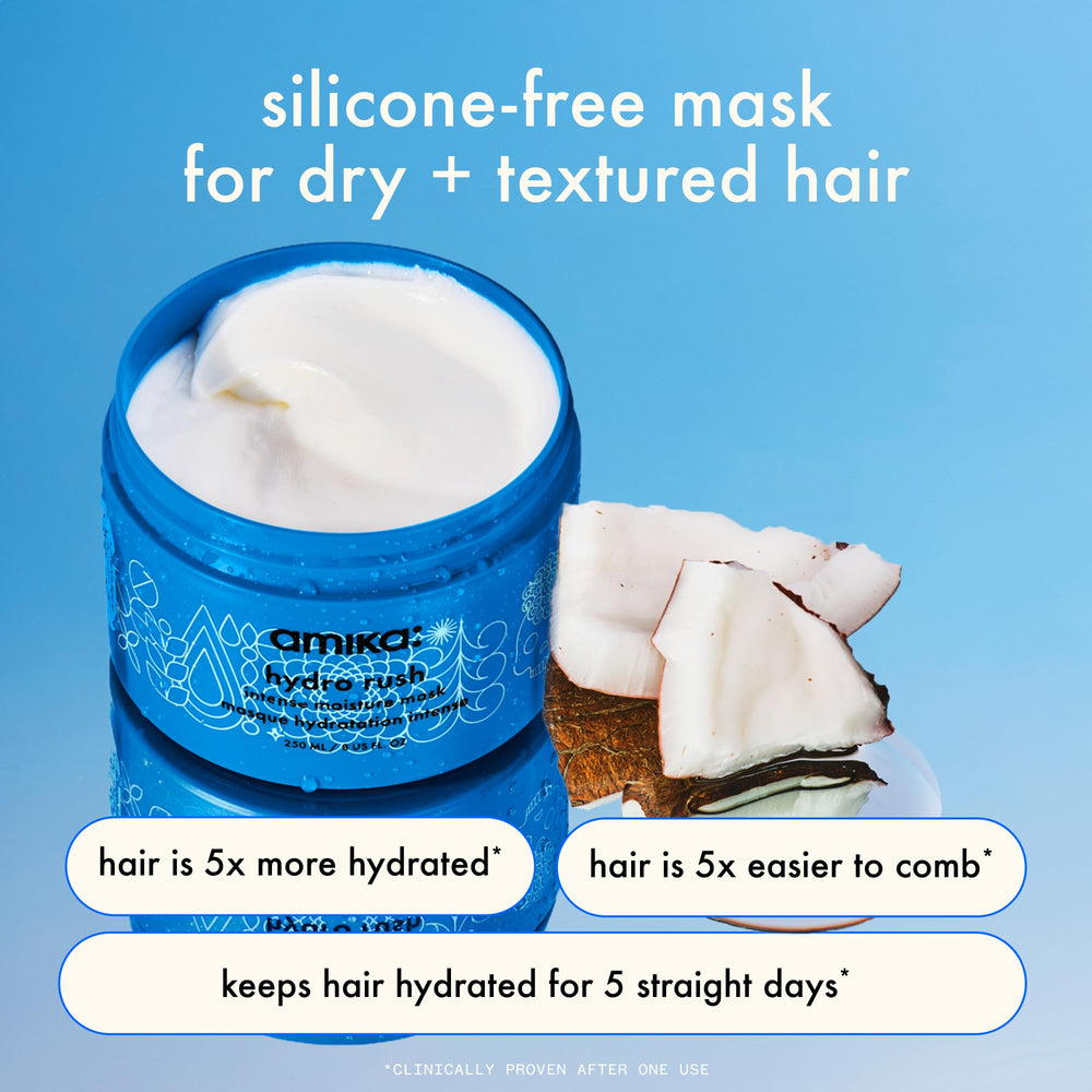 Amika whipped mask texture close-up demonstrating creamy moisture