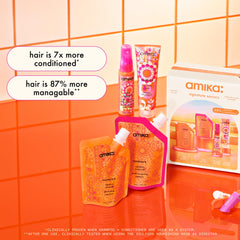 Amika normcore conditioner pouring to show lightweight conditioning benefit
