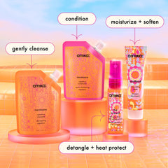 Amika normcore shampoo texture on hand illustrating gentle, hydrating lather