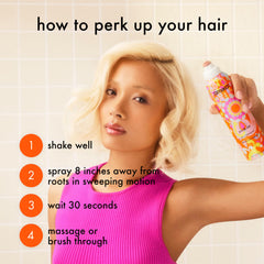 amika product in use at salon-style setting showing quick refresh benefit