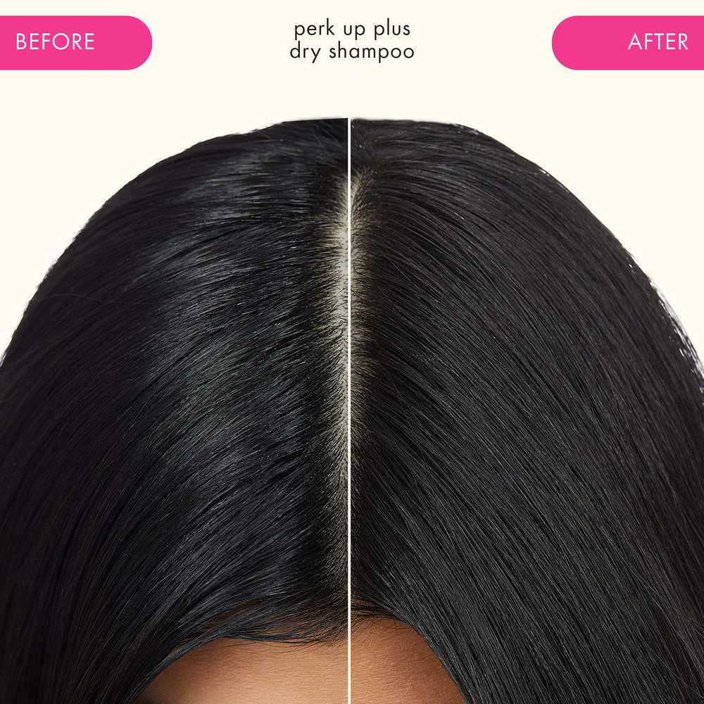 amika Perk Up Plus close-up of fine powder texture showing non-gritty finish benefit