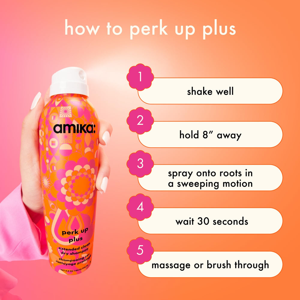 amika Perk Up Plus rambutan seed and arrowroot visual emphasizing natural ingredient benefit
