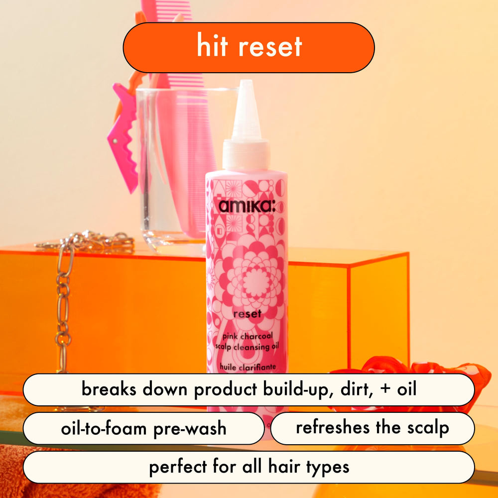 Amika oil-to-foam texture close-up demonstrating gentle foaming action