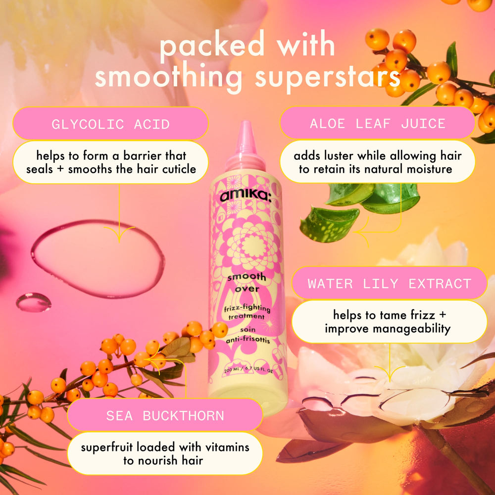 amika Smooth Over creamy texture close-up showing rich smoothing formula